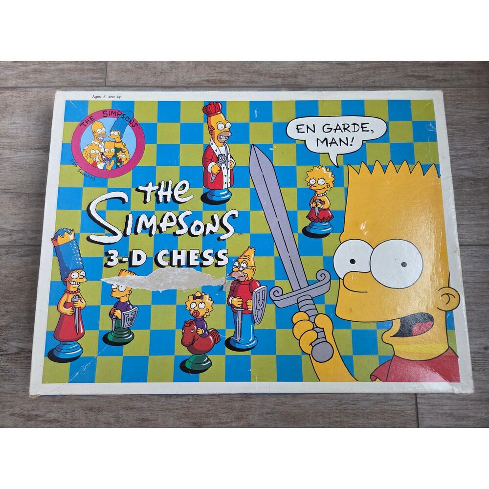 Vintage The Simpsons 3-D Chess Set - Rare Collectible Game